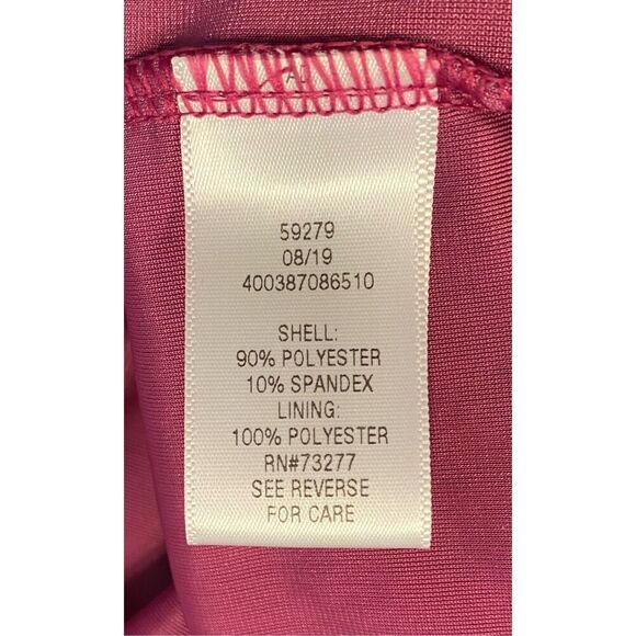 Candie’s Velvet Long Sleeve V-Neck Romper Fuchsia Sz. XXL Party Plus - Picture 9 of 9